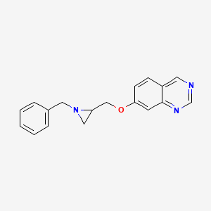 molecular formula C18H17N3O B2870158 7-[(1-Benzylaziridin-2-yl)methoxy]quinazoline CAS No. 2411312-03-1