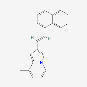 molecular formula C21H17N B2870164 8-methyl-2-[(E)-2-naphthalen-1-ylethenyl]indolizine CAS No. 314731-96-9