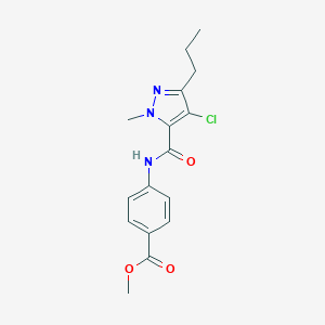 methyl 4-{[(4-chloro-1-methyl-3-propyl-1H-pyrazol-5-yl)carbonyl]amino}benzoate