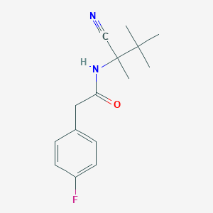 molecular formula C15H19FN2O B2870172 N-(1-cyano-1,2,2-trimethylpropyl)-2-(4-fluorophenyl)acetamide CAS No. 1797215-49-6