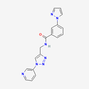 3-(1H-pyrazol-1-yl)-N-((1-(pyridin-3-yl)-1H-1,2,3-triazol-4-yl)methyl)benzamide