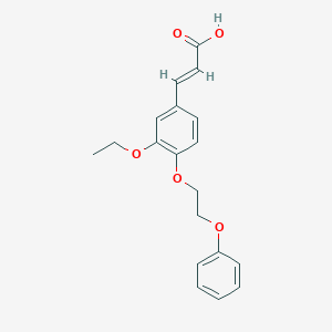 molecular formula C19H20O5 B2870179 3-[3-乙氧基-4-(2-苯氧基-乙氧基)-苯基]-丙烯酸 CAS No. 554423-47-1