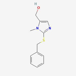 molecular formula C12H14N2OS B2870181 [2-(苄基硫烷基)-1-甲基-1H-咪唑-5-基]甲醇 CAS No. 191411-47-9