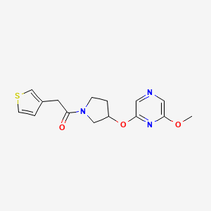 1-(3-((6-Methoxypyrazin-2-yl)oxy)pyrrolidin-1-yl)-2-(thiophen-3-yl)ethanone