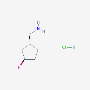 molecular formula C6H13ClFN B2870187 反-(3-氟环戊基)甲胺盐酸盐 CAS No. 1951441-38-5