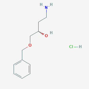 molecular formula C11H18ClNO2 B2870189 (2S)-4-amino-1-(benzyloxy)butan-2-ol hydrochloride CAS No. 2044705-35-1