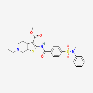 methyl 6-isopropyl-2-(4-(N-methyl-N-phenylsulfamoyl)benzamido)-4,5,6,7-tetrahydrothieno[2,3-c]pyridine-3-carboxylate