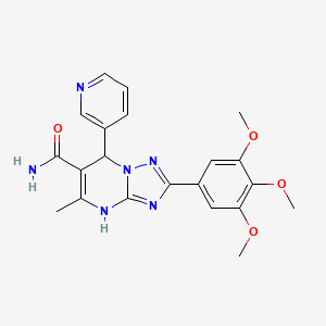 5-Methyl-7-(pyridin-3-yl)-2-(3,4,5-trimethoxyphenyl)-4,7-dihydro-[1,2,4]triazolo[1,5-a]pyrimidine-6-carboxamide