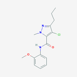 molecular formula C15H18ClN3O2 B287020 4-chloro-N-(2-methoxyphenyl)-1-methyl-3-propyl-1H-pyrazole-5-carboxamide 