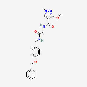 N-(2-((4-(benzyloxy)benzyl)amino)-2-oxoethyl)-3-methoxy-1-methyl-1H-pyrazole-4-carboxamide