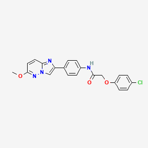 molecular formula C21H17ClN4O3 B2870207 2-(4-氯苯氧基)-N-(4-(6-甲氧基咪唑并[1,2-b]哒嗪-2-基)苯基)乙酰胺 CAS No. 953243-10-2