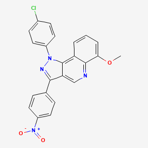 1-(4-chlorophenyl)-6-methoxy-3-(4-nitrophenyl)-1H-pyrazolo[4,3-c]quinoline