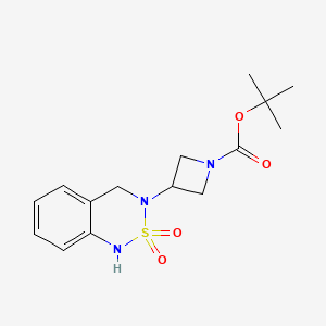 molecular formula C15H21N3O4S B2870217 tert-Butyl 3-(2,2-dioxido-1H-benzo[c][1,2,6]thiadiazin-3(4H)-yl)azetidine-1-carboxylate CAS No. 1380300-39-9