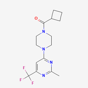 Cyclobutyl(4-(2-methyl-6-(trifluoromethyl)pyrimidin-4-yl)piperazin-1-yl)methanone