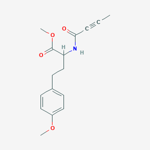 molecular formula C16H19NO4 B2870227 Methyl 2-(but-2-ynoylamino)-4-(4-methoxyphenyl)butanoate CAS No. 2411193-91-2