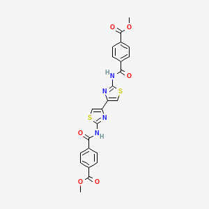 Methyl 4-[[4-[2-[(4-methoxycarbonylbenzoyl)amino]-1,3-thiazol-4-yl]-1,3-thiazol-2-yl]carbamoyl]benzoate