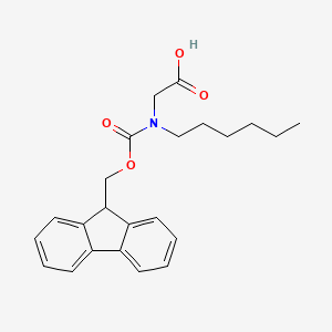 molecular formula C23H27NO4 B2870238 N-Fmoc-N-hexyl-glycine CAS No. 1374785-50-8