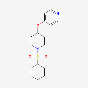 4-((1-(Cyclohexylsulfonyl)piperidin-4-yl)oxy)pyridine