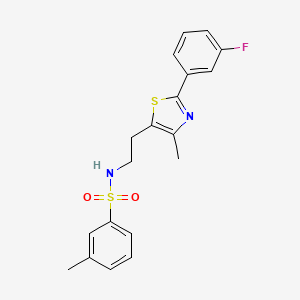 N-[2-[2-(3-fluorophenyl)-4-methyl-1,3-thiazol-5-yl]ethyl]-3-methylbenzenesulfonamide