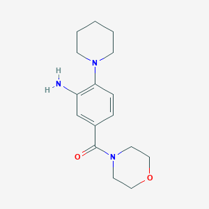molecular formula C16H23N3O2 B2870255 [3-Amino-4-(piperidin-1-yl)phenyl](morpholin-4-yl)methanone CAS No. 1159693-86-3