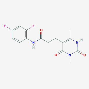 N-(2,4-difluorophenyl)-3-(3,6-dimethyl-2,4-dioxo-1,2,3,4-tetrahydropyrimidin-5-yl)propanamide