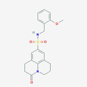 N-(2-methoxybenzyl)-3-oxo-1,2,3,5,6,7-hexahydropyrido[3,2,1-ij]quinoline-9-sulfonamide