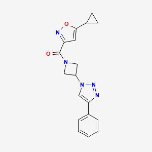 (5-cyclopropylisoxazol-3-yl)(3-(4-phenyl-1H-1,2,3-triazol-1-yl)azetidin-1-yl)methanone