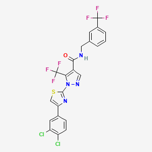 1-[4-(3,4-dichlorophenyl)-1,3-thiazol-2-yl]-5-(trifluoromethyl)-N-[3-(trifluoromethyl)benzyl]-1H-pyrazole-4-carboxamide