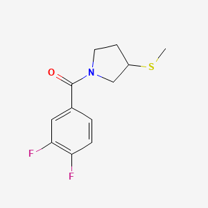 molecular formula C12H13F2NOS B2870271 (3,4-Difluorophenyl)(3-(methylthio)pyrrolidin-1-yl)methanone CAS No. 1797611-83-6