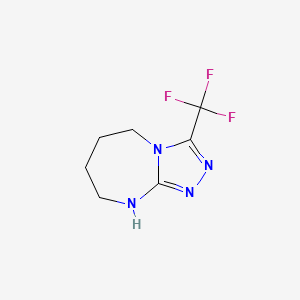 3-(Trifluoromethyl)-5H,6H,7H,8H,9H-[1,2,4]triazolo[4,3-a][1,3]diazepine