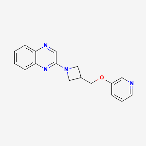 molecular formula C17H16N4O B2870278 2-[3-(Pyridin-3-yloxymethyl)azetidin-1-yl]quinoxaline CAS No. 2380078-60-2