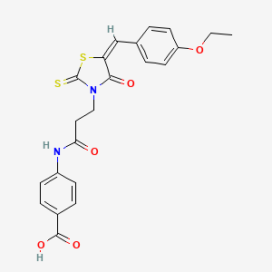 (E)-4-(3-(5-(4-ethoxybenzylidene)-4-oxo-2-thioxothiazolidin-3-yl)propanamido)benzoic acid