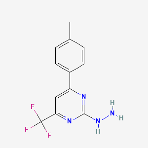 2-Hydrazinyl-4-(p-tolyl)-6-(trifluoromethyl)pyrimidine