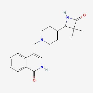 4-[[4-(3,3-Dimethyl-4-oxoazetidin-2-yl)piperidin-1-yl]methyl]-2H-isoquinolin-1-one