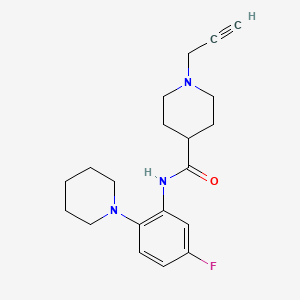 N-[5-fluoro-2-(piperidin-1-yl)phenyl]-1-(prop-2-yn-1-yl)piperidine-4-carboxamide