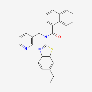 molecular formula C26H21N3OS B2870302 N-(6-ethylbenzo[d]thiazol-2-yl)-N-(pyridin-3-ylmethyl)-1-naphthamide CAS No. 922573-98-6