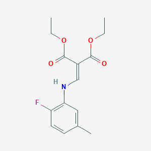 molecular formula C15H18FNO4 B2870303 Diethyl 2-[(2-fluoro-5-methylanilino)methylene]malonate CAS No. 866155-84-2