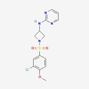N-(1-((3-chloro-4-methoxyphenyl)sulfonyl)azetidin-3-yl)pyrimidin-2-amine