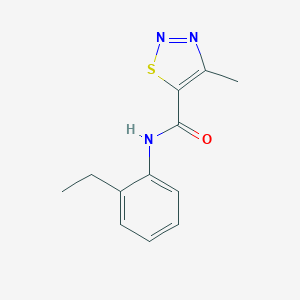 molecular formula C12H13N3OS B287031 N-(2-ethylphenyl)-4-methyl-1,2,3-thiadiazole-5-carboxamide 
