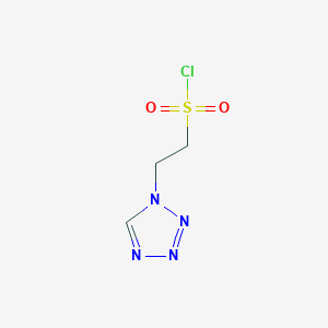 molecular formula C3H5ClN4O2S B2870310 2-(1H-1,2,3,4-tetrazol-1-yl)ethane-1-sulfonyl chloride CAS No. 1692269-93-4