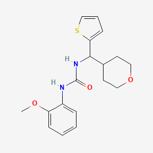 1-(2-methoxyphenyl)-3-((tetrahydro-2H-pyran-4-yl)(thiophen-2-yl)methyl)urea