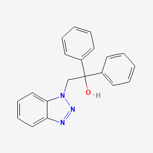 molecular formula C20H17N3O B2870317 2-(1H-1,2,3-Benzotriazol-1-yl)-1,1-diphenylethan-1-ol CAS No. 154554-87-7