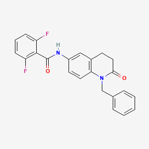 molecular formula C23H18F2N2O2 B2870320 N-(1-benzyl-2-oxo-1,2,3,4-tetrahydroquinolin-6-yl)-2,6-difluorobenzamide CAS No. 941910-60-7