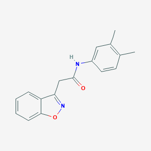 molecular formula C17H16N2O2 B287033 2-(1,2-benzisoxazol-3-yl)-N-(3,4-dimethylphenyl)acetamide 