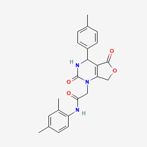 molecular formula C23H23N3O4 B2870330 N-(2,4-dimethylphenyl)-2-(2,5-dioxo-4-(p-tolyl)-3,4-dihydrofuro[3,4-d]pyrimidin-1(2H,5H,7H)-yl)acetamide CAS No. 1251623-94-5