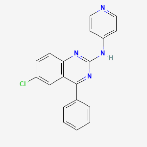 6-chloro-4-phenyl-N-(pyridin-4-yl)quinazolin-2-amine