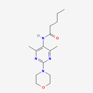 molecular formula C15H24N4O2 B2870338 N-(4,6-dimethyl-2-morpholinopyrimidin-5-yl)pentanamide CAS No. 1448071-45-1