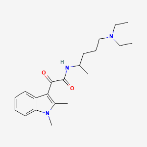 N-(5-(diethylamino)pentan-2-yl)-2-(1,2-dimethyl-1H-indol-3-yl)-2-oxoacetamide