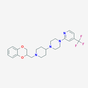 1-(1-((2,3-Dihydrobenzo[b][1,4]dioxin-2-yl)methyl)piperidin-4-yl)-4-(4-(trifluoromethyl)pyridin-2-yl)piperazine