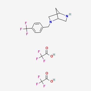 molecular formula C13H15F3N2 B2870364 2-(4-Trifluoromethylbenzyl)-2,5-diaza-bicyclo[2.2.1]heptane di-trifluoro-acetic acid salt CAS No. 1208076-14-5